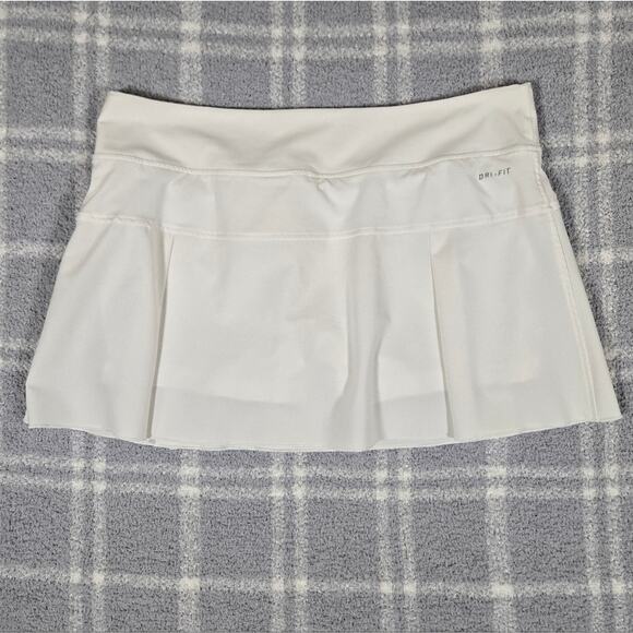 Nike Dri Fit Women's Ivory White Tennis Mini Skirt Size Medium - Picture 4 of 10